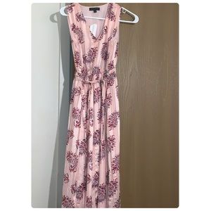 Floral blush pink maxi dress xs